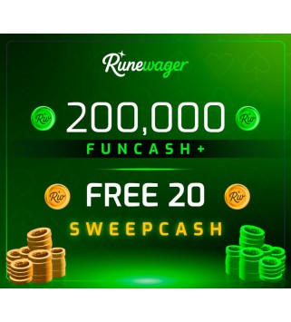 Runewager 200000 Fun Cash + FREE 20 Sweep Cash Key GLOBAL